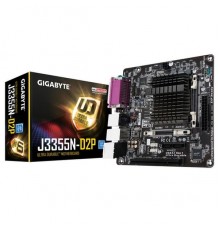 Материнская плата GIGABYTE GA-J3355N-D2P, Intel® Dual-Core Celeron®J3355 (2.5 GHz), 2xDDR3-1600 SO-DIMM, D-SUB+HDMI, 1xPCI, 2xSATA3, 8 Ch Audio, GLan, (0+4)xUSB2.0, (4+0)xUSB3.1, COM, LPT, Mini-ITX, RTL                                                