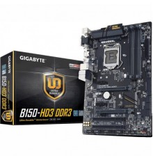 Материнская плата GIGABYTE GA-B150-HD3 DDR3, Socket 1151, Intel®B150, 4xDDR3-1600, D-SUB+DVI-D+HDMI, 2xPCI-Ex16, 2xPCI-Ex1, 2xPCI, 6xSATA3, 1xM.2, 1xSATA Express, 8 Ch Audio, GLan, (2+4)xUSB2.0, (4+2)xUSB3.0, 1xPS/2, ATX, RTL                         