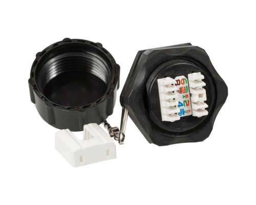 Индустриальный модуль Keystone, RJ45, cat.6, STP, 180 градусов, IP68