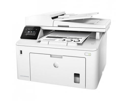 HP LaserJet Pro MFP M227sdn (p/c/s, A4, 1200dpi, 28ppm, 256Mb, 2 trays 250+10, Duplex, ADF 35 sheets, USB/Eth, Flatbed, white, Cartridge 1600 pages in box, 1 warr, repl. CF486A)