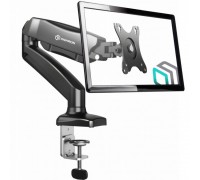 Кронштейн для мониторов ONKRON/ 13-27'' ГАЗЛИФТ макс 100*100 наклон -45/+90, поворот +-90°, 2 колена, от стены: до 450мм, крепление к столу 10-85мм, вес до 6.5кг, черный                                                                                 