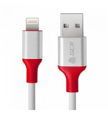 Кабель Greenconnect  0.5m Apple USB 2.0, двухсторонний AM/Lightning 8pin MFI для Iphone 5/6/7/8/X - поддержка всех IOS, белый, AL корпус серебро, кра Greenconnect  0.5m Apple USB 2.0, двухсторонний AM/Lightning 8pin MFI для Iphone 5/6/7/8/X - по     