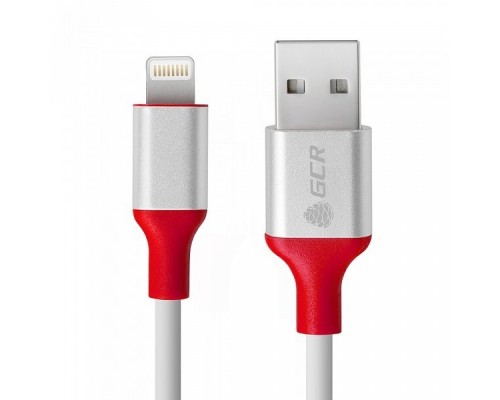 Кабель Greenconnect  0.5m Apple USB 2.0, двухсторонний AM/Lightning 8pin MFI для Iphone 5/6/7/8/X - поддержка всех IOS, белый, AL корпус серебро, кра Greenconnect  0.5m Apple USB 2.0, двухсторонний AM/Lightning 8pin MFI для Iphone 5/6/7/8/X - по