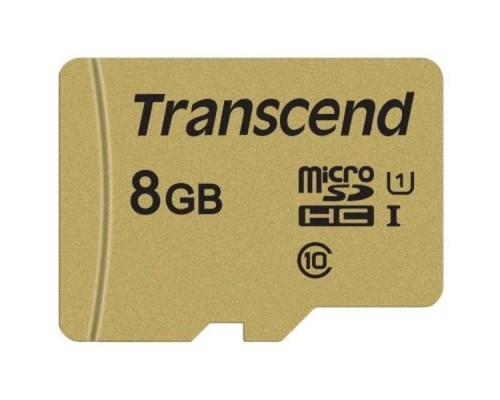 Карта памяти MicroSDHC 8Gb Transcend TS8GUSD500S MLC Class10 UHS-I U3 V30 R90 W60 + Adapter