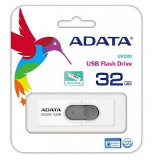 Флеш накопитель 32GB A-DATA UV220, USB 2.0, белый/серый                                                                                                                                                                                                   