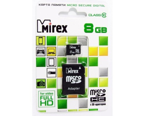 Карта памяти 8GB Mirex 13613-AD10SD08