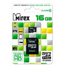 Карта памяти 16GB Mirex 13612-MC10SD16                                                                                                                                                                                                                    