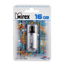 Флеш накопитель 16GB Mirex Unit, USB 2.0, Серебро                                                                                                                                                                                                         