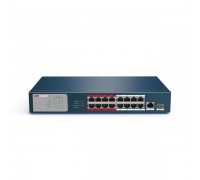 Коммутатор Hikvision DS-3E0318P-E/M 17x100Mb 1SFP 16PoE+ 135W неуправляемый                                                                                                                                                                               