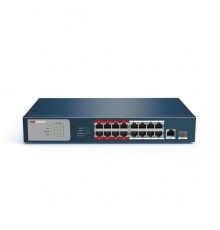 Коммутатор Hikvision DS-3E0318P-E/M 17x100Mb 1SFP 16PoE+ 135W неуправляемый                                                                                                                                                                               