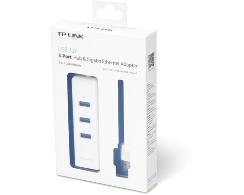 Адаптер TP-Link UE330 USB3.0 to Gigabit Ethernet Adapter (10/100/1000Mbps) + 3-Port  USB3.0  Hub