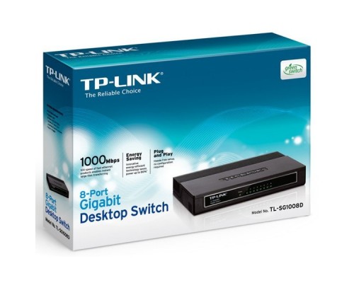 Коммутатор TP-Link TL-SG1008D 8-port Gigabit Switch, plastic case