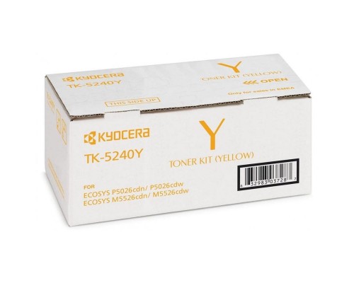 Тонер-картридж Kyocera-Mita TK-5240Y 3K Yellow  для P5026cdn/cdw, M5526cdn/cdw