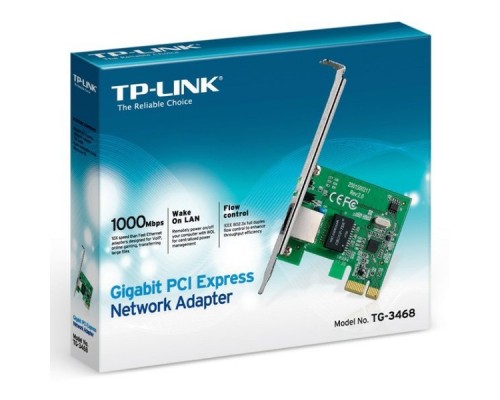 Карта сетевая TP-Link TG-3468 32bit Gigabit PCIe, Realtek RTL8168B chipset