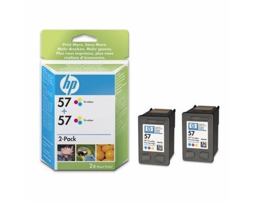 Картридж HP C9503AE 2-Pack (№57+№57) цветной для DJ450C(B)i/wbt/5150/5652/96x0,OJ4255/5510/6110,PhSm