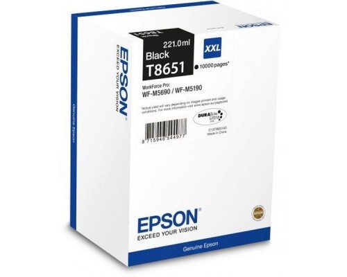 Картридж Epson T8651XXL C13T865140 Black для WorkForce Pro WF-M 5xxx