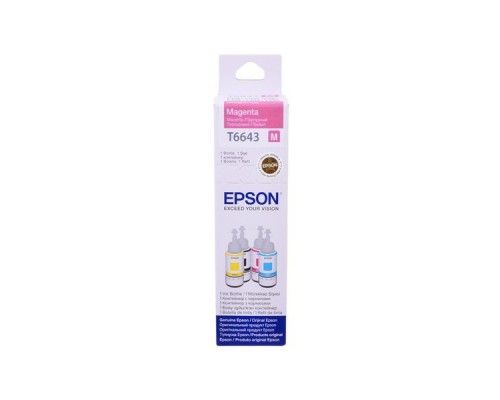 Контейнер с пурпурными чернилами EPSON для L100/L110/L300/L350, 70 мл.,  C13T66434A