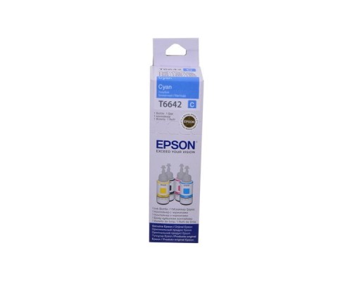 Контейнер с синими чернилами EPSON для L100/L110/L300/L350, 70 мл.,  C13T66424A