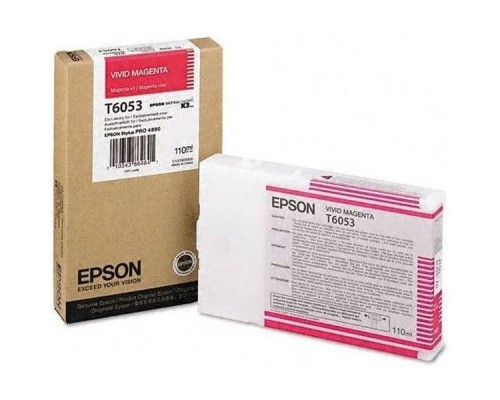 Картридж Epson T6053 C13T605300 Vivid Magenta для Stylus Pro 4880 (110 мл) (оригинал)