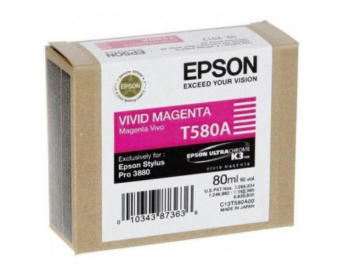 Картридж Epson T580A C13T580A00 Vivid Magenta для EPS ST Pro 3800 (оригинал)