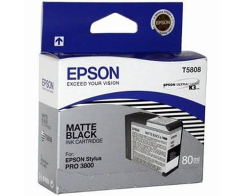 Картридж черный матовый  Epson T5808 для Stylus Pro 3800/3880 (80 мл)