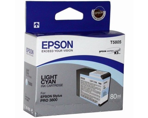 Картридж светло-голубой Epson T5805 для Stylus Pro 3800/3880 (80 мл)