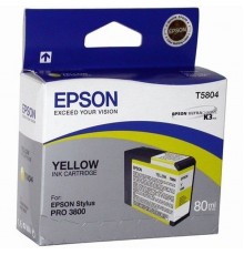 Картридж желтый Epson T5804 для Stylus Pro 3800/3880 (80 мл)                                                                                                                                                                                              