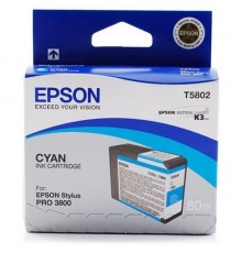 Картридж голубой Epson T5802 для Stylus Pro 3800/3880 (80 мл)                                                                                                                                                                                             