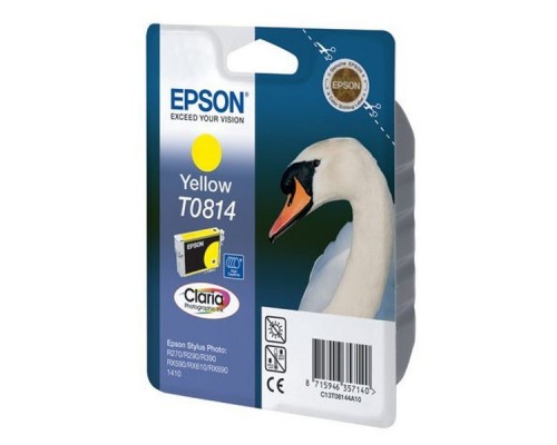 Картридж  Epson T0814 Желтый повышенной емкости C13T11144A10