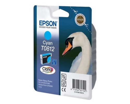 Картридж  Epson T0812 для Stylus Photo R270/290/390/RX590/610/690/1410 cyan пов.емк. C13T11124A10