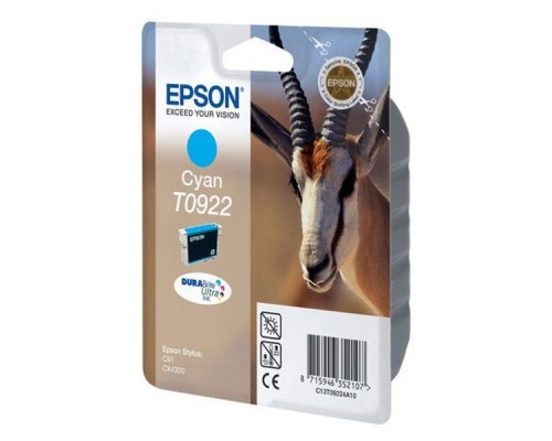 Картридж Epson T1082 C13T10824A10 (замена TT09224A10) Cyan для C91/CX4300 (оригинал)