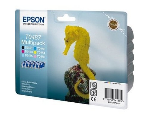 Набор картриджей Epson T0487 Stylus Photo R200/R220/R300/R320/R340/RX500/RX600/RX620