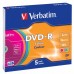 Диск DVD-R 4.7Gb 16x Verbatim (5 шт.) Slim 43557/43547