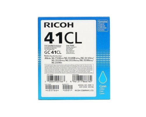 LE Картридж для гелевого принтера GC41CL голубой для Ricoh Aficio SG2100N/3110DN/DNw (600стр)