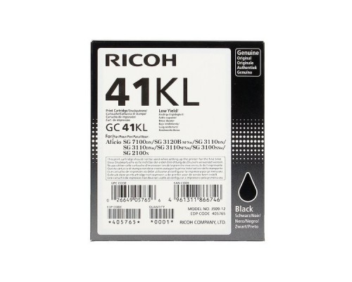 LE Картридж для гелевого принтера GC41KL черный для Ricoh Aficio SG2100N/3110DN/DNw (600стр)