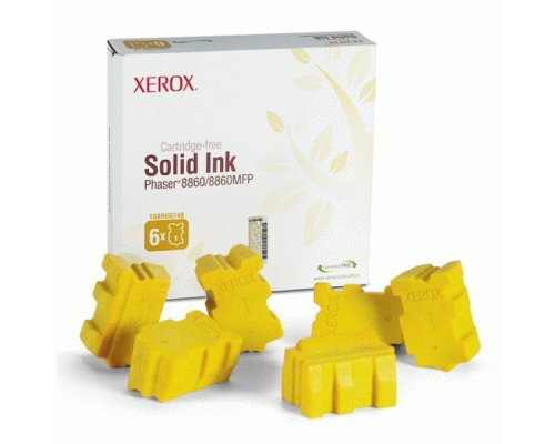 Тонер-картридж XEROX PHASER 8860 yellow (o) 6шт. (108R00819)