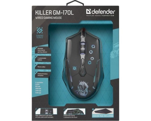 Мышь Defender Killer GM-170L USB 52170