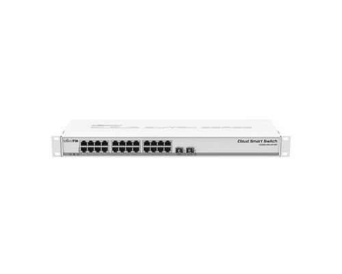 Коммутатор CSS326-24G-2S+RM Cloud Smart Switch 326-24G-2S+RM with 24 x Gigabit Ethernet ports, 2x SFP+ cages, 1U rackmount case, PSU