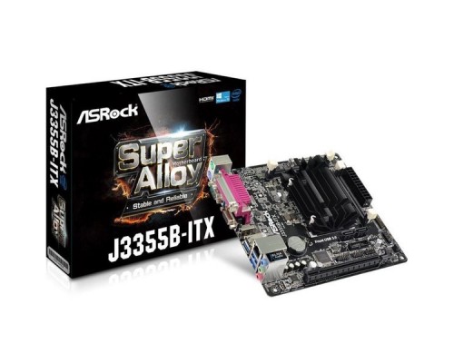 Материнская плата ASRock J3355B-ITX Celeron J3355 CPU onboard Dsub+HDMI GbLAN SATA Mini-ITX 2DDR3 SODIM(R