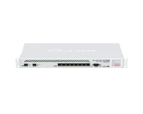 Маршрутизатор CCR1036-8G-2S+ R2 Cloud Core Router 1036-8G-2S+ with Tilera Tile-Gx36 CPU (36-cores, 1.2Ghz per core), 4GB RAM, 2xSFP+ cage, 8xGbit LAN, RouterOS L6, 1U rackmount case, Dual PSU, LCD panel, r2 version