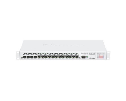 Маршрутизатор CCR1036-12G-4S R2 Cloud Core Router 1036-12G-4S with Tilera Tile-Gx36 CPU (36-cores, 1.2Ghz per core), 4GB RAM, 4xSFP cage, 12xGbit LAN, RouterOS L6, 1U rackmount case, Dual PSU, LCD panel, r2 version