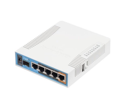 Маршрутизатор RB962UiGS-5HacT2HnT hAP ac Wi-Fi router. 802.11b/g/n/AC 2.4GHz/5GHz, 5x Ethernet 10/100/1000, USB, PoE