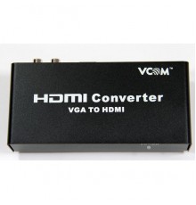Конвертер VGA в HDMI VGA15F+2xRCA-в HDMI 19F + б.п. VCOM DD491                                                                                                                                                                                            