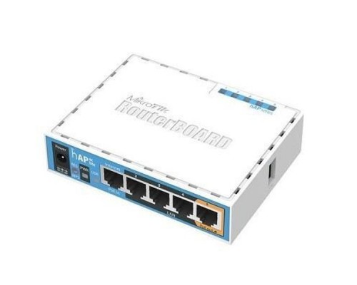 Точка доступа Wi-Fi RB952Ui-5ac2nD hAP ac Lite Wi-Fi router. 802.11b/g/n/AC 2.4GHz/5GHz, 5x Ethernet 10/100, USB, PoE