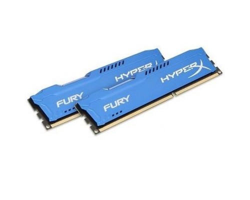 Модуль памяти DIMM DDR3  8GB KIT 2x4GB PC3-12800 Kingston HyperX Fury Blue Series HX316C10FK2/8