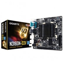 Материнская плата GigaByte GA-N3160N-D3V (Celeron N3160) Dsub+DVI 2xGbLAN SATA Mini-ITX  2DDR3 SODIMM                                                                                                                                                     