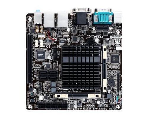 Материнская плата GigaByte GA-N3160N-D3V (Celeron N3160) Dsub+DVI 2xGbLAN SATA Mini-ITX  2DDR3 SODIMM