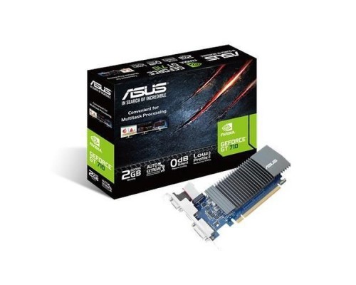 Видеокарта GT 710 Silent LP,  PCI Express, 2GB, GDDR5, 64bit, DVI+HDMI+D-SUB (GT710-SL-2GD5-BRK) RTL