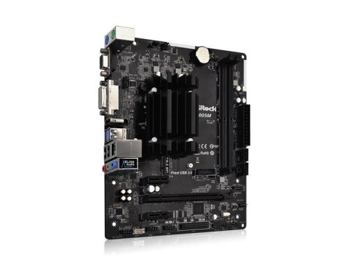 Материнская плата с ЦПУ J4005M, Intel® Dual-Core Celeron® J4005 (2.7 GHz), 2xDDR4-2400, D-SUB+DVI-D+HDMI, 1xPCI-Ex16, 2xPCI-Ex1, 2xSATA3, 1xM.2, 8 Ch Audio, GLan, (2+5)xUSB2.0, (2+2)xUSB3.1, 2xPS/2, mATX, RTL