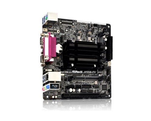 Материнская плата с ЦПУ J4105B-ITX, Intel® Quad-Core Celeron® J4105 (2.5 GHz), 2xDDR4-2400 SO-DIMM, D-SUB+HDMI, 1xPCI-Ex16, 2xSATA3, 8 Ch Audio, GLan, (1+4)xUSB2.0, (3+2)xUSB3.1, COM, LPT, 1xPS/2, Mini-ITX, RTL